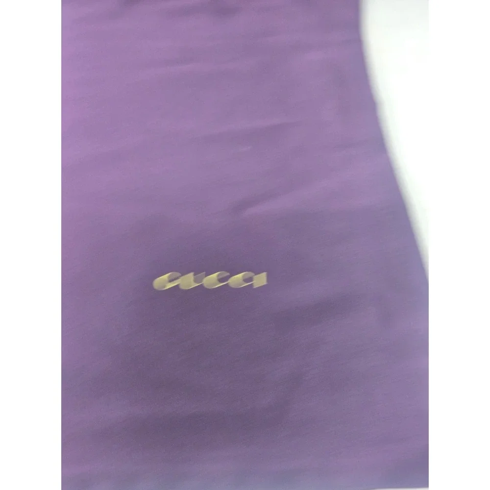 Gucci Purple Velvet Hard Glasses Case and Satin Dust Bag Set